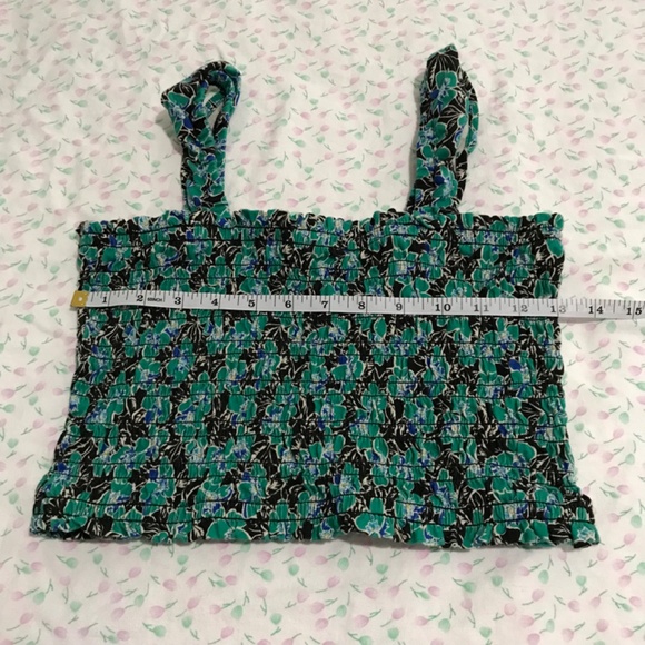 NWOT GAP Kids Cotton Smocked Tube Top Green Blue Black Girls XXL/Women's S - Picture 2 of 7
